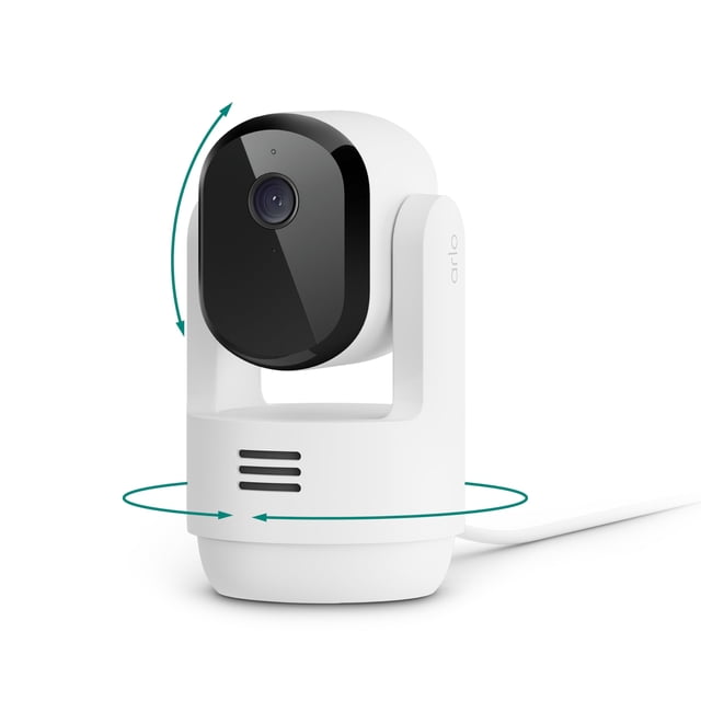 Cámara de seguridad interior Arlo Essential Pan Tilt 2K con cable