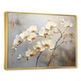 thumbnail image 2 of Designart "Minimalist Beige And Gold Orchids III" Orchids Floater Framed Wall Art Prints, 2 of 5