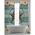 thumbnail image 5 of Texas Star Country Sheer Curtains 108 Inch Length 2 Panels Set for Living Room/Bedroom, Western Old Wooden Board Vintage Curtain Sheers Drapes Rod Pocket Curtains Window Treatment Set 52''x108''x2, 5 of 7