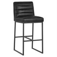 thumbnail image 2 of Home Square Spyros 30" Faux Leather Barstool in Black - Set of 3, 2 of 8