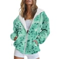 thumbnail image 1 of WZXFASHION Cardigan à Capuche à Fermeture à Glissière Simple et à la Mode pour Femmes avec Poche et Cordon de Serrage, Liquidation, 1 of 4