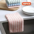 thumbnail image 1 of 10 PCS Microfiber Cleaning Rag Super Absorbent Scouring Towel Pad Multifunction Fleece Cloth for Kitchen Dishes Cleaning(Pink), 1 of 6