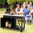 thumbnail image 2 of Costway Table de Gril Extérieur de 56 Pouces avec Évier et Drainage avec Dessus en Acier Inoxydable, 2 of 10