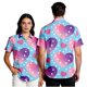 thumbnail image 5 of Ceisia Fashion Unisex Men Women Casual Short Sleeve Gift Printed Turndown Collar Button Shirt, 5 of 7