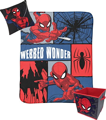 2pc Marvel Spider-Man Throw and PillowRed/Blue 