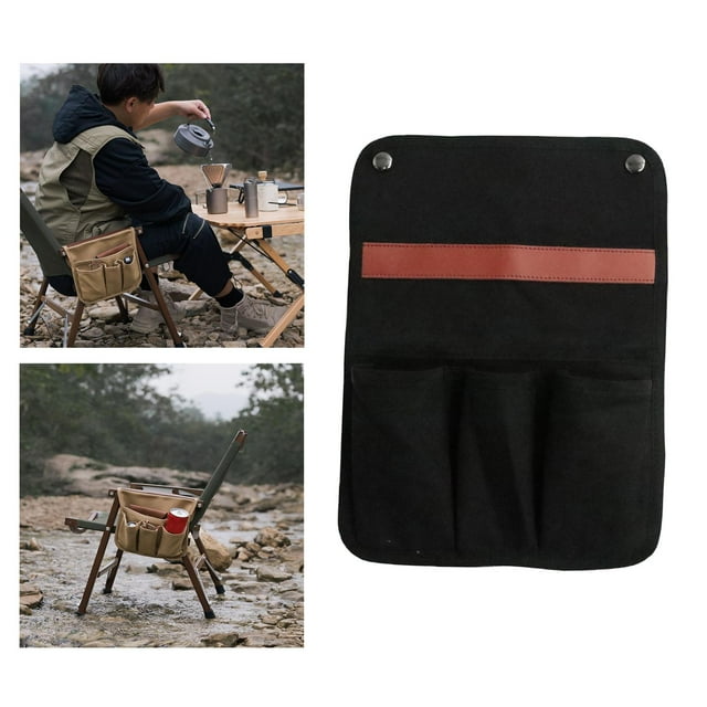 Organizador Portátil para Reposabrazos de Brazo Bandeja para Sofá Negro 32x24cm Perfecl