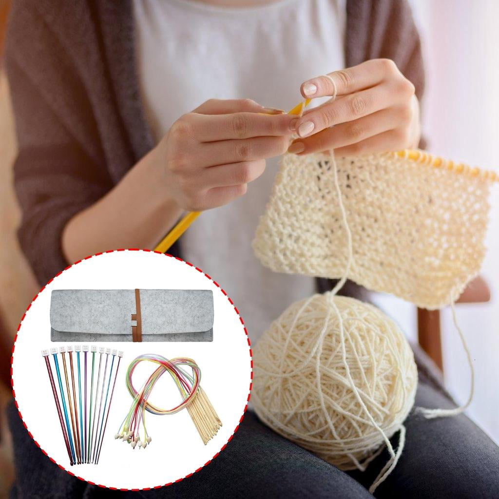 Youthyao 12W00dTunisian Crochet Hook with Cable 11 Long Aluminum Afghan Hook Needle Set