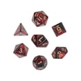 thumbnail image 2 of Juego de 4 dados poliédricos de plástico, cubos de dados poliédricos de aprendizaje con números dorados transparentes para juegos de mesa de enseñanza de matemáticas, color rojo YUNYI BRAND Deportes, 2 of 8