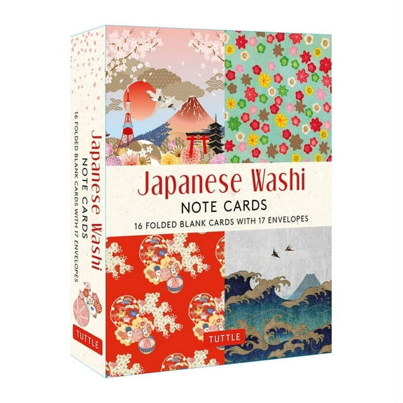 Japanese Washi, 16 Note Cards: 16 Different Blank Cards with 17 Patterned Envelopes in a Keepsake Box! (Other)
