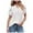 White, variant on Women's Dressy Casual Business Work Blouses V Neck Loose Petal Short Sleeve T Shirts Womens Athletic Tee T Shirt for Women Casual Summer Tees for Women Trendy Womens Long Sleeve Tees Large Women T