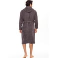thumbnail image 6 of Notus Hooded Bathrobe for Men Soft Spa Nightgowns 100% Cotton Terry robes for Women - Towel Bathrobe Unisex Terry Cloth Bathrobe, Soft Shower Spa Robe Charcoal L, 6 of 6