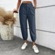 thumbnail image 1 of WILLBEST Pantalones Casuales para Mujer, de Color Liso, con Cremallera y Bolsillos En Ángulo para Uso Diario y Comodidad con Estilo. Grande, 1 of 5