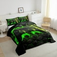 thumbnail image 3 of Castle Fairy Black Video Game Twin Comforter Sets,Geometric Honeycomb Bedding Set, 3 of 8