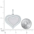 thumbnail image 2 of Sterling Silver Women Cubic-Zirconia Heart Photo Frame Charm Pendant, 2 of 2
