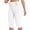 White, variant on iHPH7 High Waisted Leggings for Women Pedal Pushers Knee Length Capri Tummy Control Buttery Soft Yoga Pants for Workout Athletic Black L