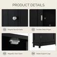 thumbnail image 4 of Lumioca Corner Cabinet for Bathroom, 31.4"H Triangle Storage Cabinet with Adjustable Shelves, Bathroom or Pantry, 4 of 8