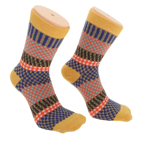 Unique Bargains 5 Pair Women's Comfortable Winter Warm Socks Assorted Color Polyester