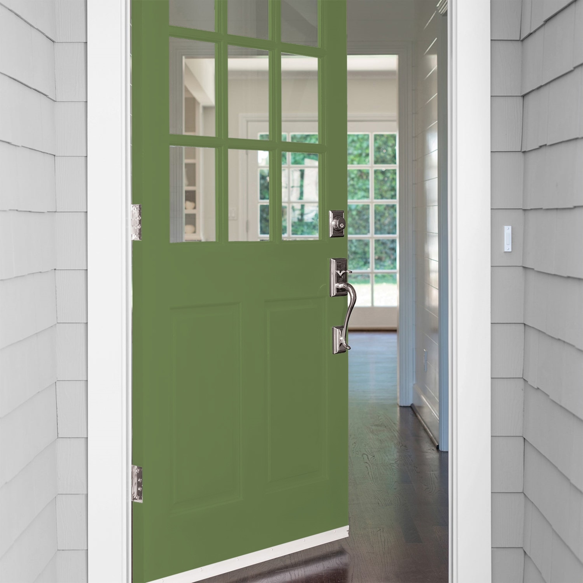 Glidden Fundamentals Mint Leaves / Green, Semi-Gloss Exterior Paint, 1 Gallon