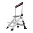 thumbnail image 1 of Little Giant Ladders Jumbo Step 2-Step 2 foot Taburete de aluminio tipo 1AA Clasificación de peso de 375 lbs (11902) Plata, 1 of 5