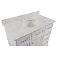 thumbnail image 4 of Aria 42" Bathroom Vanity with White Cabinet and Engineered Marble Top, 4 of 7