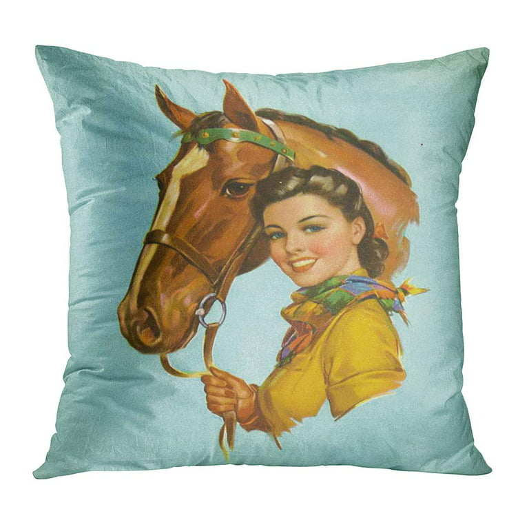 Cowboy Western Throw Pillow 18 inchx18 inch