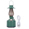 thumbnail image 1 of Linterna colgante de mano con Bluetooth y música, batería de 1200 mAh, luces retro para acampar, jardín, exterior, color verde, 1 of 14