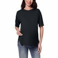 thumbnail image 3 of breaise Women's Maternity Shirts Short Sleeve Pregnancy Tops Side Split Casual T Shirts Tunic Mama Clothes, 3 of 9