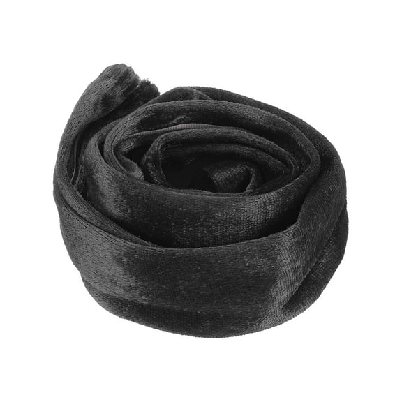 Uxcell 2ft Chandelier Chain Cord Cover, 1 Pcs Velvet Cloth Fabric Chain Sleeve Decorative Cord Covers for Chandelier Wires Swing Cable, Hook and Loop Fastener Style, Black