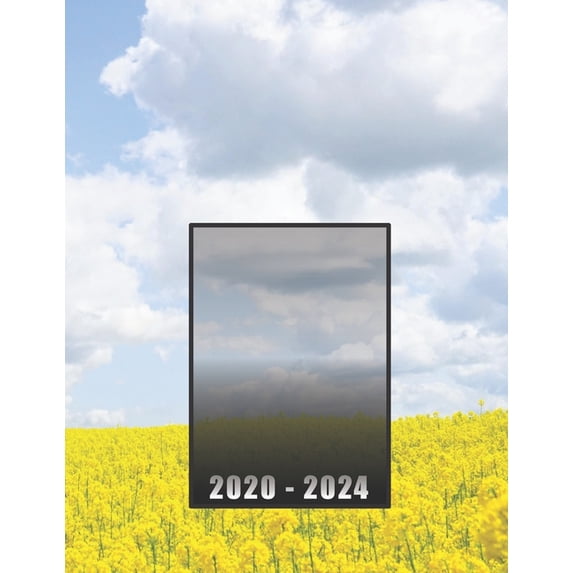 2020 - 2024: 60 Months Calendar / 5 Year Monthly Planner / Agenda (Jan - Dec), notepad organizer / Canola Field Cover