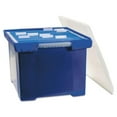 thumbnail image 4 of Storex Plastic File Tote Storage Box Letter/Legal Snap-On Lid Blue/Clear 61554U01C, 4 of 5