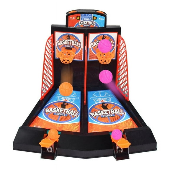 2-Player Desktop Basketball Game Finger-Controlled Mini Basketball Court, Fun Tabletop Sports Game for Home and Office