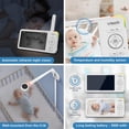 thumbnail image 4 of VTech VC2105 V-Care 1080p WiFi Smart Nursery Remote Access Over-the-Crib View Video Baby Monitor with 5” High Definition 720p, Artificial Intelligence, Sleep Analysis, Night Light, Rollover and Face C, 4 of 8