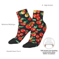 thumbnail image 6 of Rateoe Tomatoes Pattern Quarter Crew Socks,Toe Seamed Ankle Socks,Cotton Cushioned Breathable Athletic Crew Sports Socks, 6 of 7