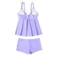 thumbnail image 5 of UJNDER Swimsuit for Women Women's Tankini Two Piece Strappy Bathing Suit Tops with Shorts Plus Size Comfortable Womens Bathing Suits Purple S, 5 of 8
