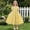 Dresses-215Yellow, variant on Dresses for Girls Square Neck Puff Sleeve Tiered Midi Dress Back to School A-Line Princess Party Flower Girl Wedding Birthday Holiday Easter Tea Party Dress Yellow 8 Years