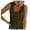 Army Green, variant on Women's Casual V-Neck Sleeveless Button-Down Blouse Undershirt T-Shirt