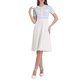 thumbnail image 2 of VESTIDO DE SUÉTER A RAYAS PARA MUJERES INSPIRE CHIC 2025 VERANO MANGA CORTA VESTIDOS DE PUNTO ACAMPANADOS 2XL AZUL CLARO, 2 of 5