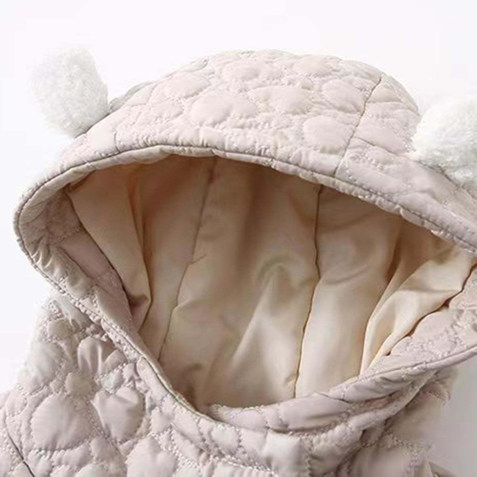 Baby Boy Clothes,Romper Outerwear Snowsuit Bear Ears Hooded Jumpsuit Warm Coat Jacket With Gloves,Baby Girl Clothes,6-9 Months,Z01 Beige