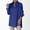 Blue, variant on DuoJiaJ Women Loose Button Up Long Shirt Blouse Ladies V Neck Lapel Tunic Women's Long Sleeve Shirts Blue L