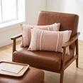 thumbnail image 5 of REGALWOVEN 2 Pcs Decorative Boho Throw Pillow Cover, Modern Textured Tufted Pillow Cover Striped for Couch Bed Sofa Pink 18" x 18", 5 of 7
