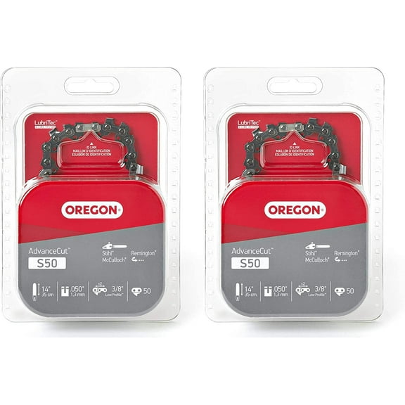 Oregon S50 AdvanceCut 14-Inch Chainsaw Chain, Fits Stihl, Remington, McCulloch, 2 Pack