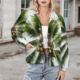 thumbnail image 3 of Jackets for Women Winter Coat Jackets Flannel Stand Collar Jacket(Coconut Palm Tree Print,Size:S-4XL), 3 of 7