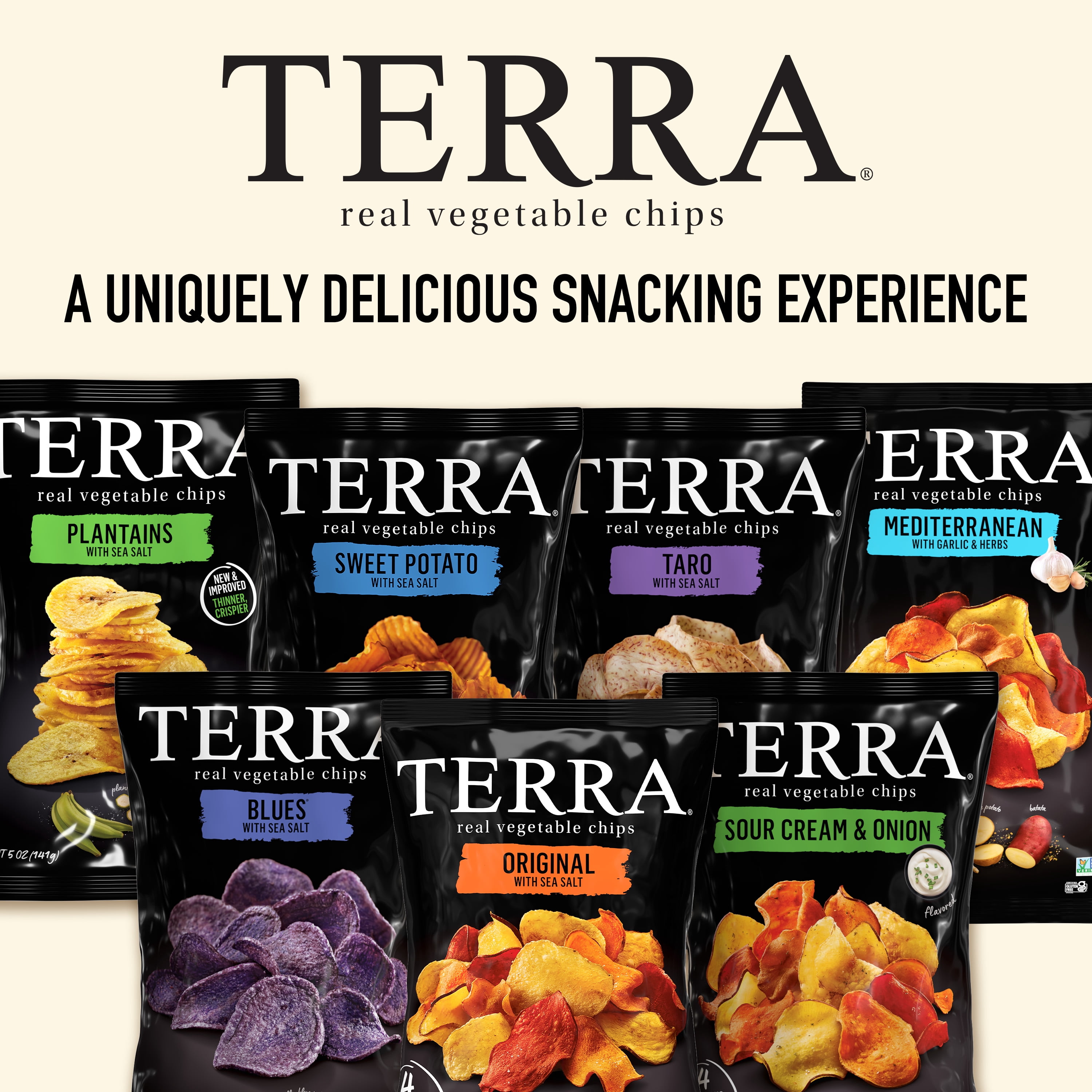 TERRA Sea Salt Wavy Sweet Potato Snack Chips, 5 oz