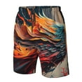 thumbnail image 4 of Logiee Dynamic Fire Bird Art Print Mens Swim Trunks Quick Dry Board Shorts,Breathable Hawaii Beach Shorts Swimwear Bathing Suits-XX-Large, 4 of 6