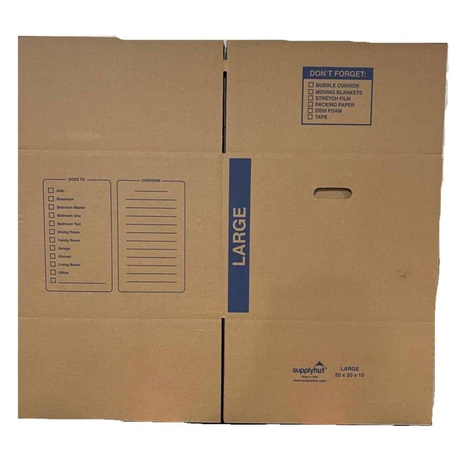10 - Pack Large Cardboard Moving Boxes 20x20x15 32 ECT With Handles