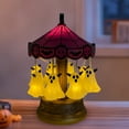 thumbnail image 7 of 1pc Non-Rotating Ghost Carousel Night Light - High-Quality Stained Glass Halloween Desk Lamp, Vintage Carved Base with Ghosts & Bats, Soft Warm Glow Safe for Indoor Mantel Decor, 8.6*5.1in, 7 of 7