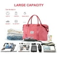 thumbnail image 4 of Travel Duffel Bag for Woman, Men Gym Tote Bag, Weekender Overnight Bag Carry on Bag Hospital Holdalls for Women with Wet Pocket, Airplane Approved Personal Item Bag, Red, 4 of 8