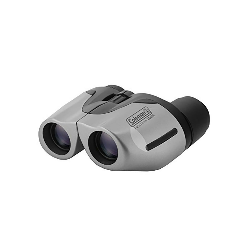 Coleman 721x21 Compact Zoom Binoculars, Silver (CZ72121)