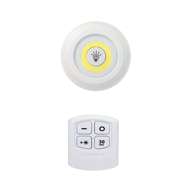 Xihbxyly Luz Cob con Control Remoto, Fácil Instalación, Múltiples Modos de Iluminación, Opciones de Luz Cálida/Blanca, Dormitorio, Pasillo, Armario, Control Remoto y Operación Manual, Paquete de 3