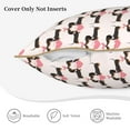 thumbnail image 5 of Fotbe Dachshund And Hearts Pattern Velvet Decorative Throw Pillow Covers with Elegant Piping, Soft Plush Cushion Cover for Sofa, Bed, Car, Office-18"x18", 5 of 8